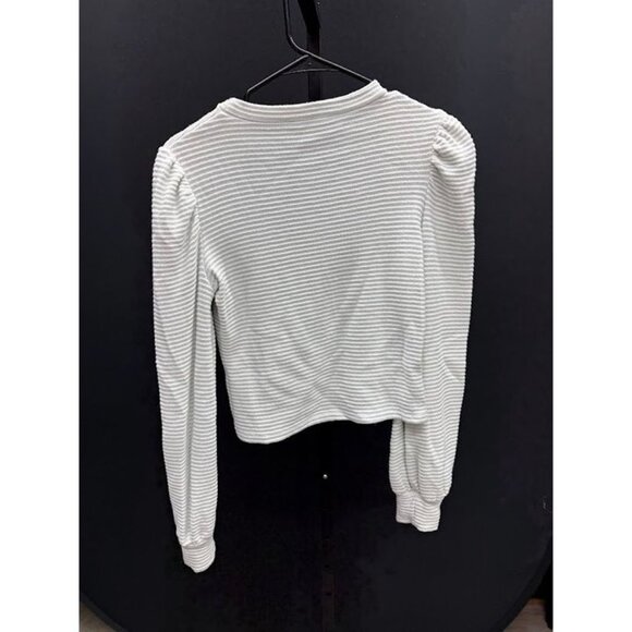 Lulu's Subtle Drama Ivory Ribbed Long Sleeve Top - Picture 6 of 6
